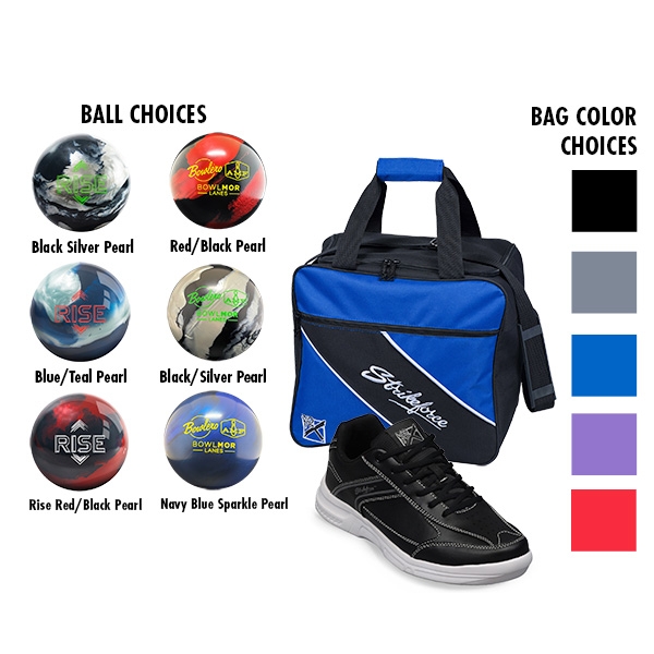 Men's Flyer™ Lite Black Shoes, Single Tote, Reactive Ball