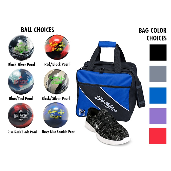 Women's Maui Black Shoes, Single Tote, Reactive Ball