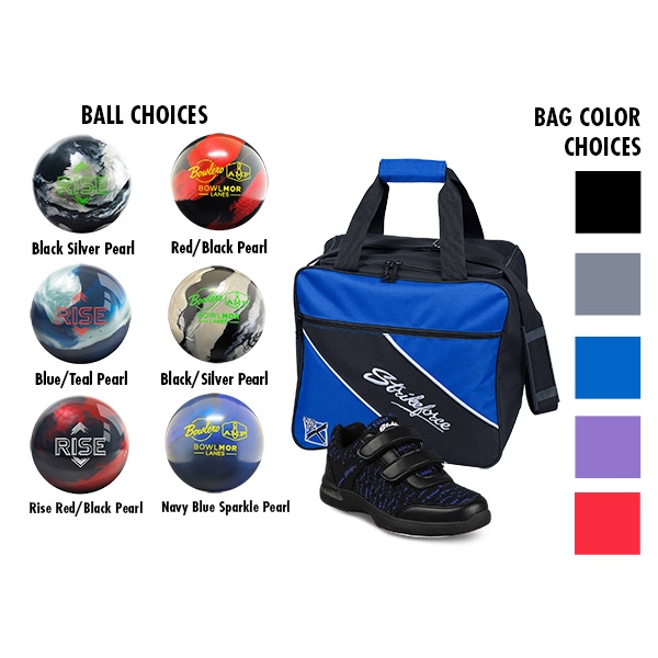 Youth Flyer™ Mesh Lite Velcro Black/Royal Shoes, Single Tote, Reactive Ball